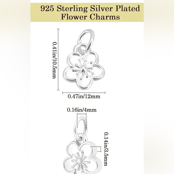 Braided Floral Keychain with Silver Clip - Picture 2 of 3